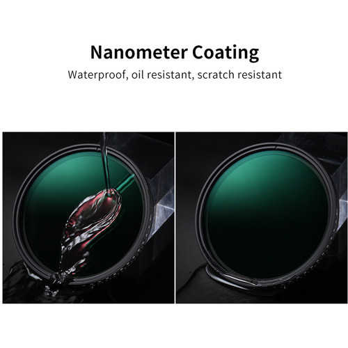 K&F Concept 43mm Nano-D ND8-ND2000 Variable ND Filter Multiresistant Coating (3-11 blendi) - 4